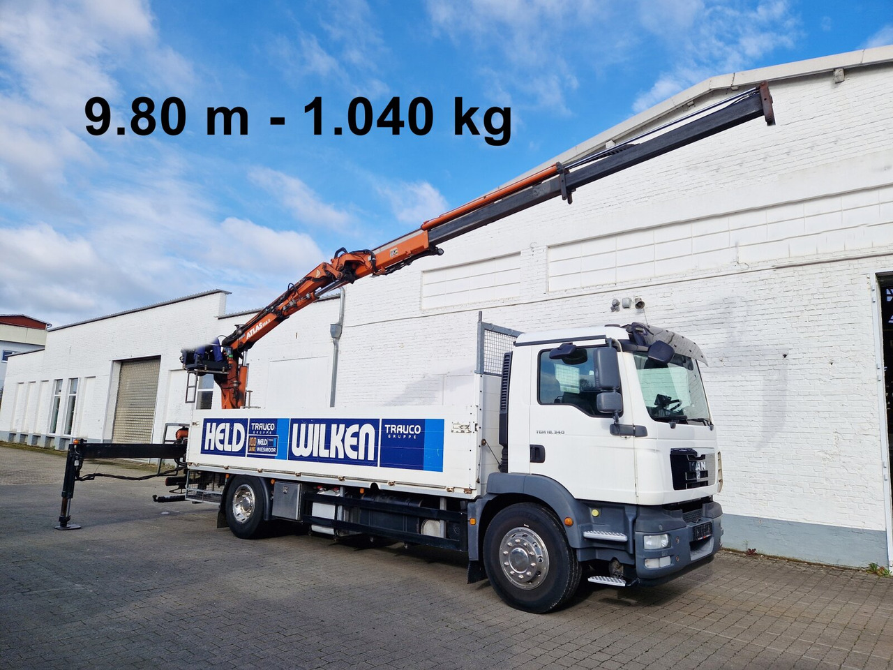 MAN TGM 18.340 4x2 BL TGM 18.340 4x2 BL, Atlas Ladekran 135.2 V, 9.8m - 1040 kg - Crane truck, Dropside/ Flatbed truck: picture 1 MAN TGM 18.340 4x2 BL TGM 18.340 4x2 BL, Atlas Ladekran 135.2 V, 9.8m - 1040 kg - Crane truck, Dropside/ Flatbed truck: picture 1
