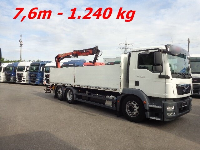 MAN TGM 26.340 6x2-4 LL TGM 26.340 6x2-4 LL,Lenk-Liftachse, Heckkran, Palfinger PK 11.001, faltbar, - Crane truck, Dropside/ Flatbed truck: picture 1 MAN TGM 26.340 6x2-4 LL TGM 26.340 6x2-4 LL,Lenk-Liftachse, Heckkran, Palfinger PK 11.001, faltbar, - Crane truck, Dropside/ Flatbed truck: picture 1