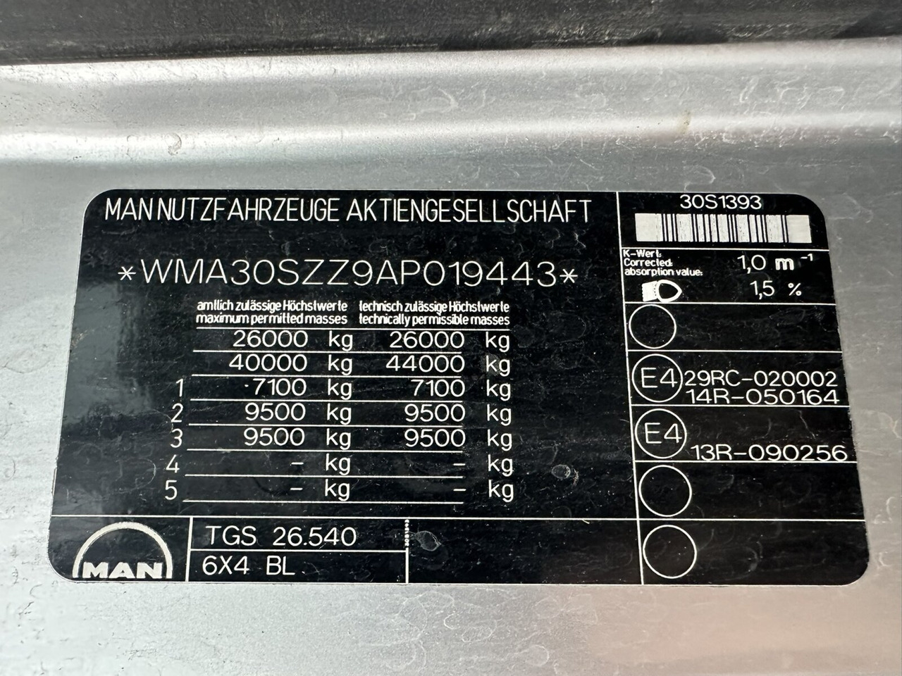 MAN TGS 26.540 6x4 BL TGS 26.540 6x4 BL, Bordmatik, Retarder, Meiller - Tipper: picture 5 MAN TGS 26.540 6x4 BL TGS 26.540 6x4 BL, Bordmatik, Retarder, Meiller - Tipper: picture 5