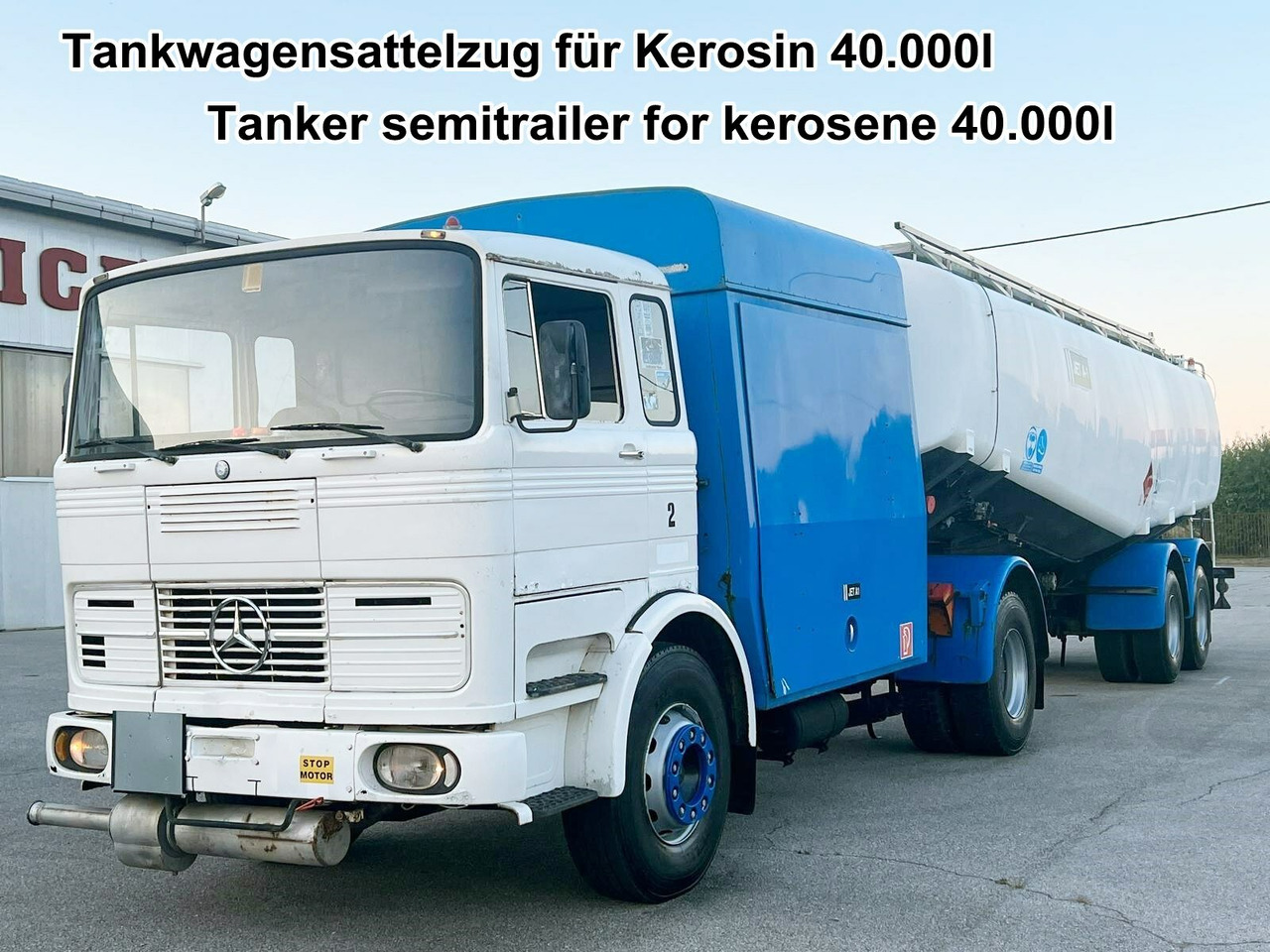 Mercedes-Benz 1923 4x2 Tankwagenzug für Kerosin 40.000l 1923 4x2 Tankwagenzug für Kerosin 40.000l - Tank truck: picture 1 Mercedes-Benz 1923 4x2 Tankwagenzug für Kerosin 40.000l 1923 4x2 Tankwagenzug für Kerosin 40.000l - Tank truck: picture 1