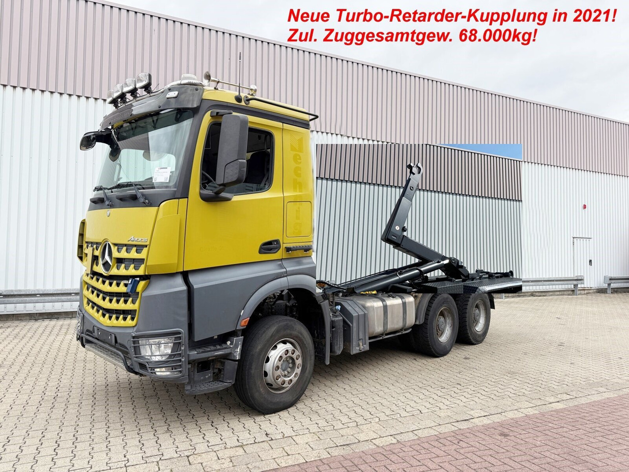 Mercedes-Benz Arocs 3363 K 6x4 Arocs 3363 K 6x4, Grounder, Turbo-Retarder-Kupplung - Hook lift truck: picture 1 Mercedes-Benz Arocs 3363 K 6x4 Arocs 3363 K 6x4, Grounder, Turbo-Retarder-Kupplung - Hook lift truck: picture 1