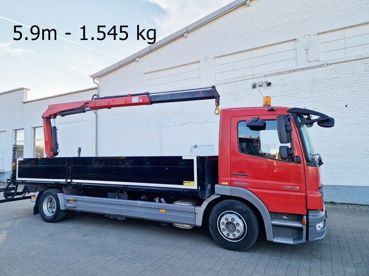 Mercedes-Benz Atego 1218 L 4x2 1218 L 4x2, Fassi Kran F 95A21 5.9m-1.545 kg, - Crane truck, Dropside/ Flatbed truck: picture 1 Mercedes-Benz Atego 1218 L 4x2 1218 L 4x2, Fassi Kran F 95A21 5.9m-1.545 kg, - Crane truck, Dropside/ Flatbed truck: picture 1