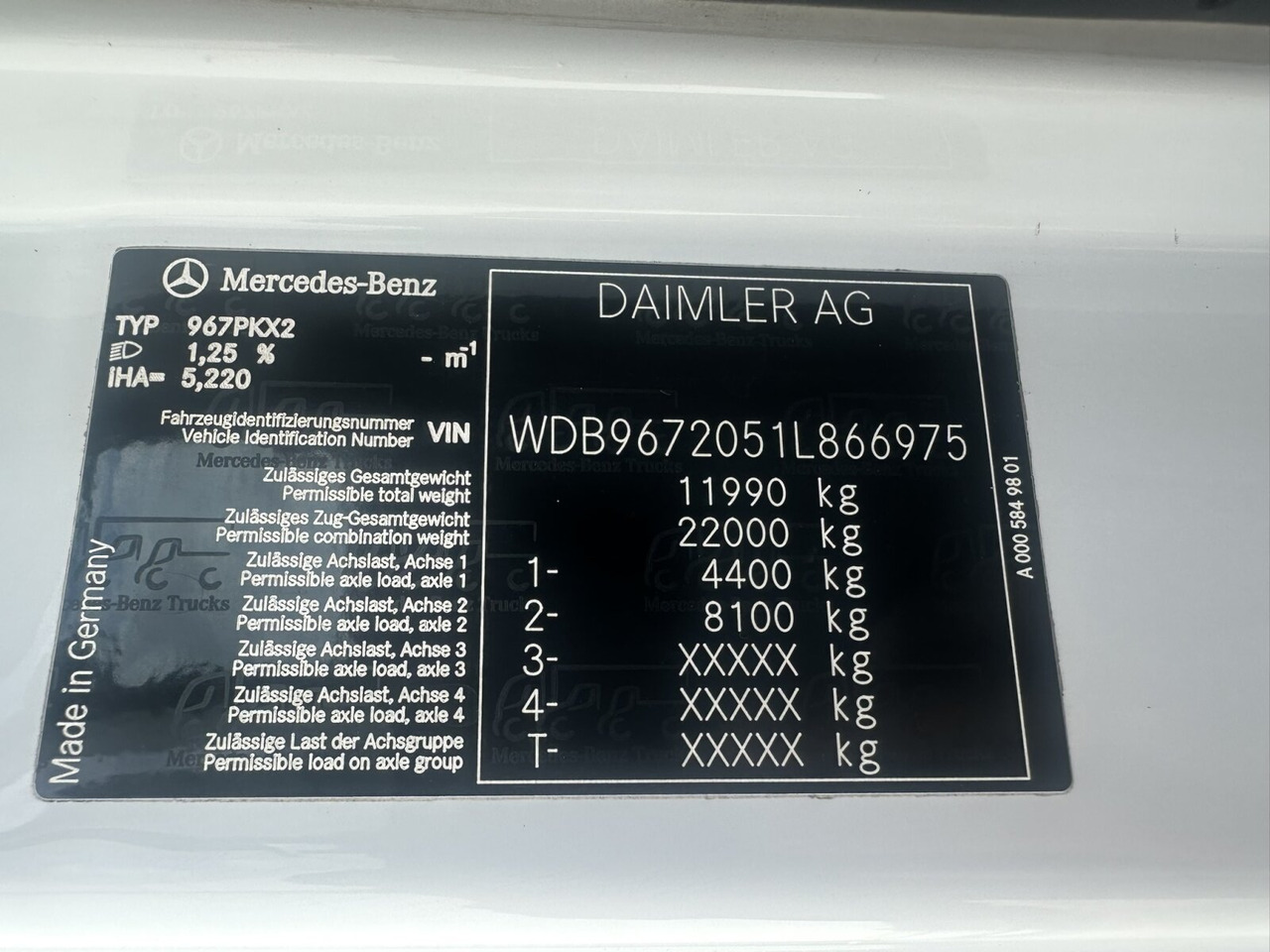 Mercedes-Benz Atego 1223 K 4x2 Atego 1223 K 4x2, AHK-Öl - Tipper: picture 4 Mercedes-Benz Atego 1223 K 4x2 Atego 1223 K 4x2, AHK-Öl - Tipper: picture 4