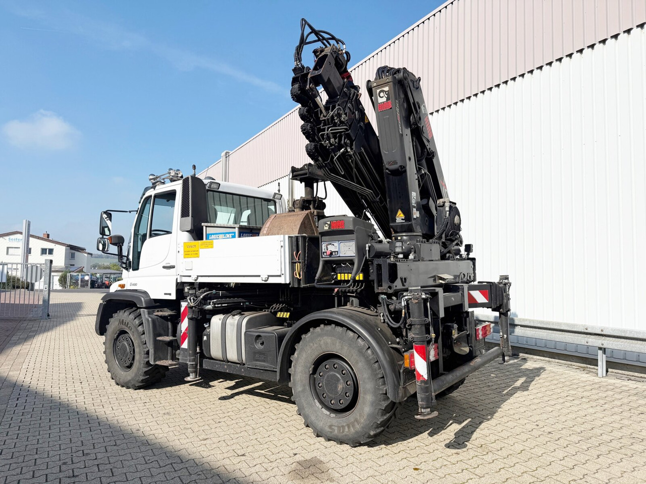 Unimog U400 4x4 U400 4x4, Frontzapfwelle, Heckkran Hiab XS 144-E4 HiDuo, Seilwinde, Funk - Mobile crane: picture 2 Unimog U400 4x4 U400 4x4, Frontzapfwelle, Heckkran Hiab XS 144-E4 HiDuo, Seilwinde, Funk - Mobile crane: picture 2