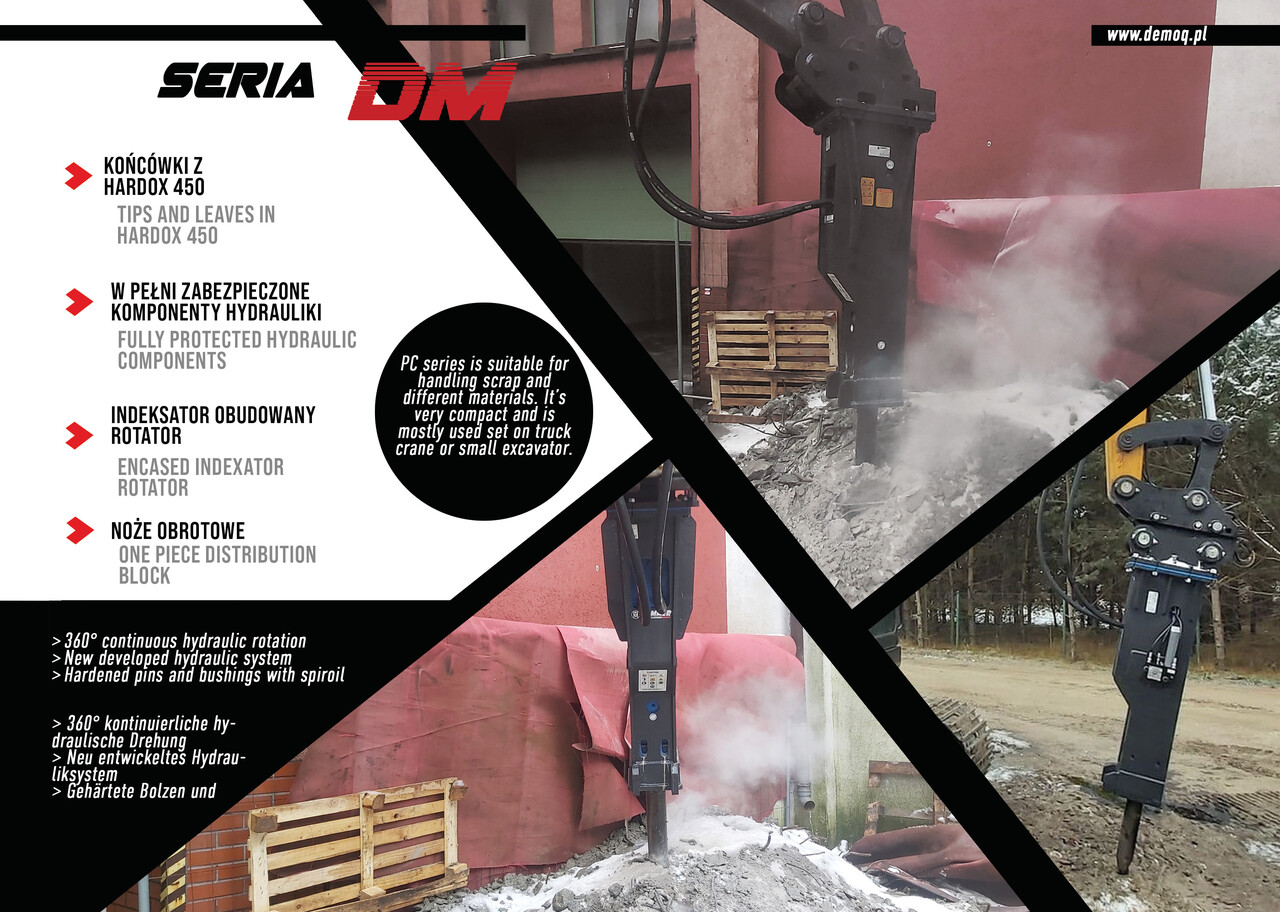 DEMOQ DM500 Hydraulic breaker 360 kg - Hydraulic hammer for Excavator: picture 2 DEMOQ DM500 Hydraulic breaker 360 kg - Hydraulic hammer for Excavator: picture 2