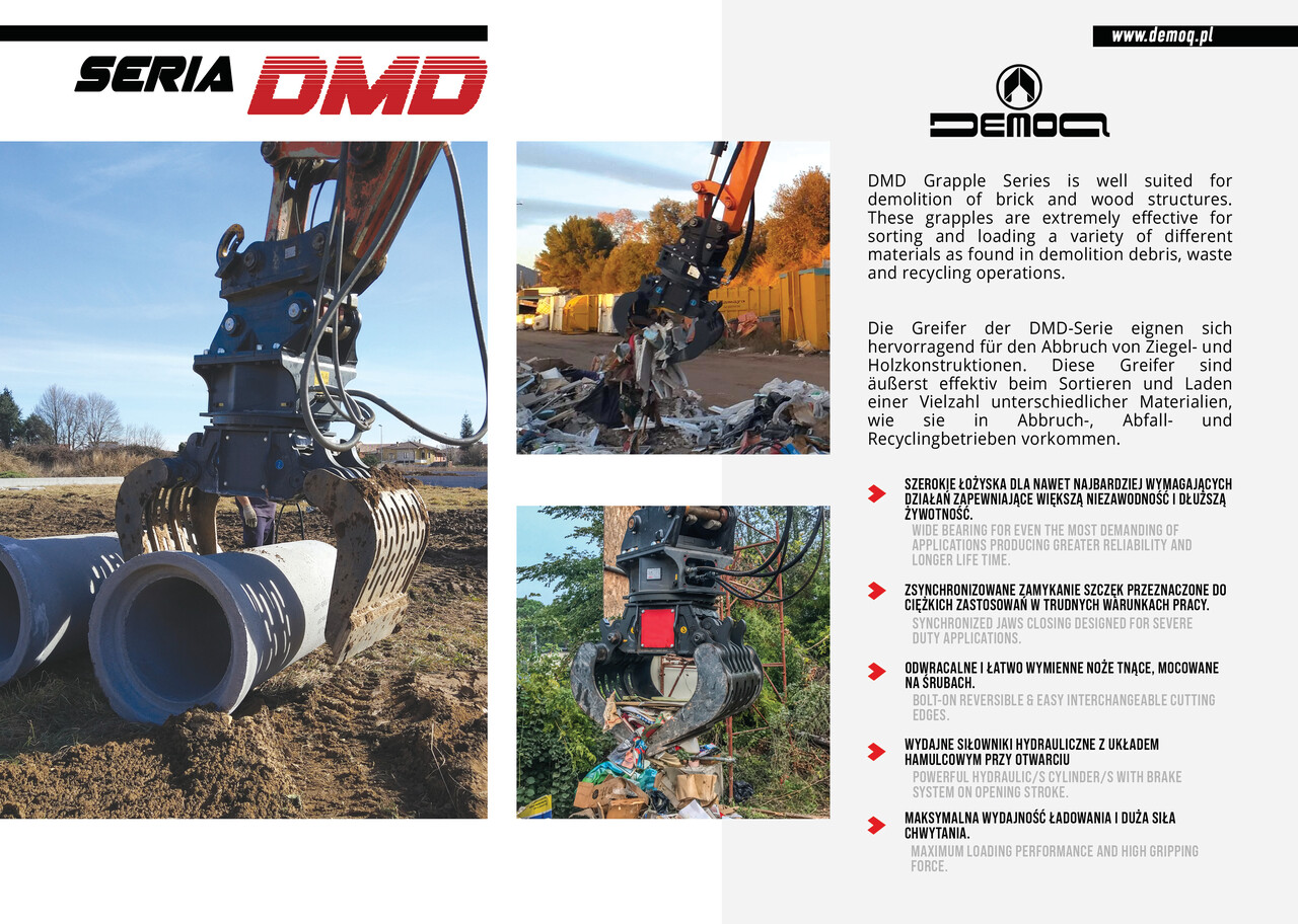 DEMOQ DMD 65 S Hydraulic Polyp -grab 265 kg - Grapple for Construction machinery: picture 4 DEMOQ DMD 65 S Hydraulic Polyp -grab 265 kg - Grapple for Construction machinery: picture 4