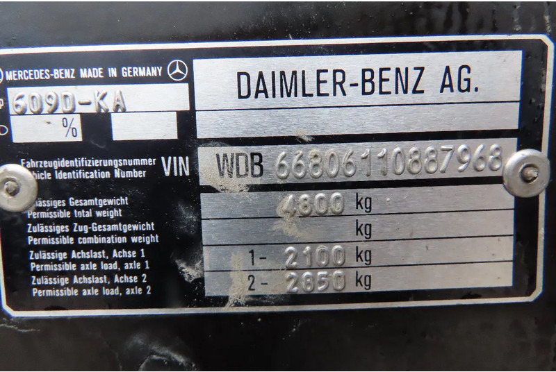 Panel van Mercedes-Benz Vario 609 (manual injection).Very clean: picture 11 Panel van Mercedes-Benz Vario 609 (manual injection).Very clean: picture 11