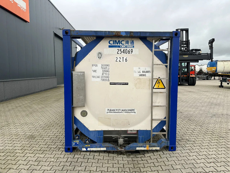 CIMC 20FT ISO, 25.090L / 1-COMP / 3 BAFFELS / T12 / 4 manholes / ADR valid until 06/2027 - Storage tank: picture 2 CIMC 20FT ISO, 25.090L / 1-COMP / 3 BAFFELS / T12 / 4 manholes / ADR valid until 06/2027 - Storage tank: picture 2