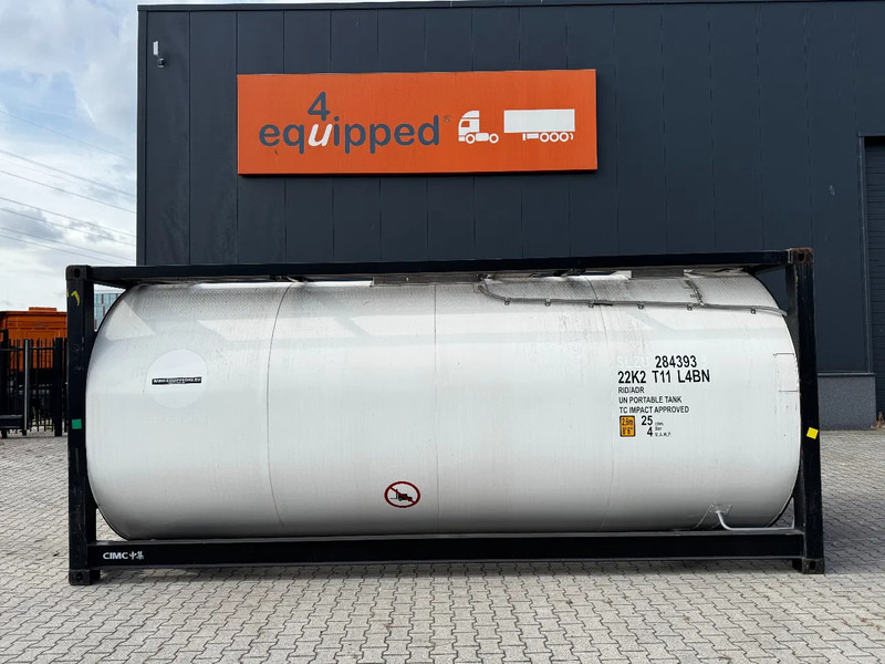 CIMC TOP: 2022, 20FT ISO, 25.030L, L4BN, UN Portable, T11, test: 1-2027 - Tank container: picture 2 CIMC TOP: 2022, 20FT ISO, 25.030L, L4BN, UN Portable, T11, test: 1-2027 - Tank container: picture 2