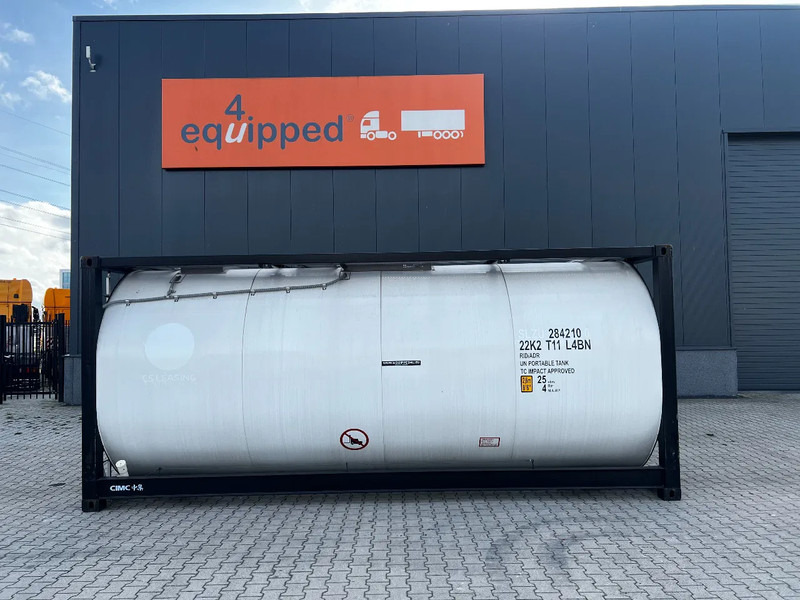 CIMC UNUSED, BOTH FOOD STUFF/CHEMICAL USE, 20FT ISO, 25.000L, L4BN, UN Portable, T11, test: 1-2027 - Storage tank: picture 2 CIMC UNUSED, BOTH FOOD STUFF/CHEMICAL USE, 20FT ISO, 25.000L, L4BN, UN Portable, T11, test: 1-2027 - Storage tank: picture 2