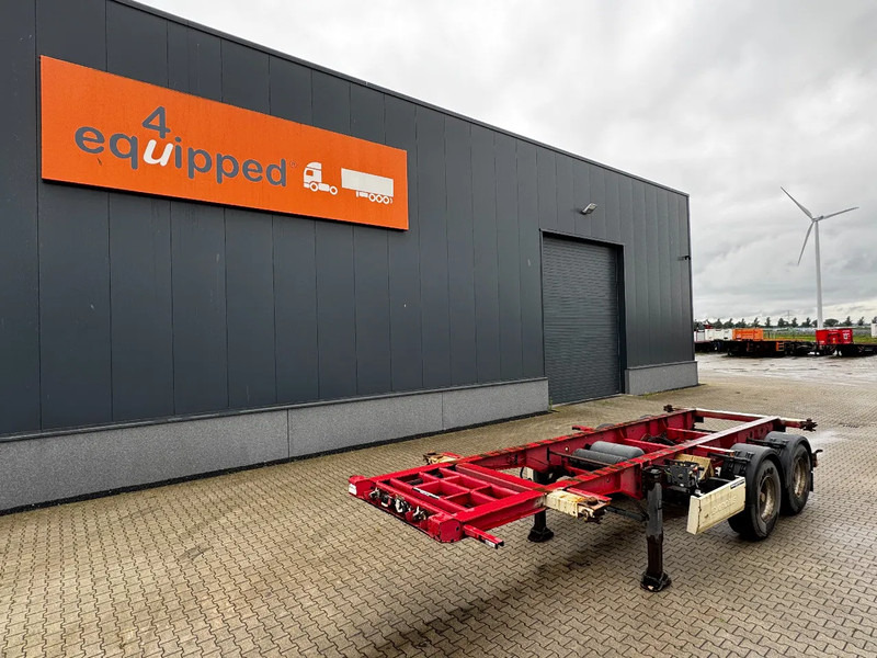 Krone 2-assig 20FT chassis, BPW + trommel, luchtvering, leeggewicht: 3.180kg - Container transporter/ Swap body semi-trailer: picture 1 Krone 2-assig 20FT chassis, BPW + trommel, luchtvering, leeggewicht: 3.180kg - Container transporter/ Swap body semi-trailer: picture 1