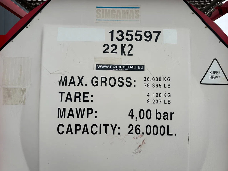 Leasing of SINGAMAS 20FT ISO, 26.000L/1-COMP/3 BAFFELS/3 manholes, 5Y: 08-2027, L4BN, T11 SINGAMAS 20FT ISO, 26.000L/1-COMP/3 BAFFELS/3 manholes, 5Y: 08-2027, L4BN, T11: picture 14