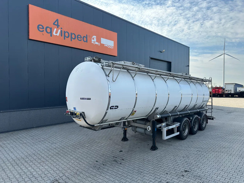 Van Hool LEBENSMITTEL / RVS Rahmen / Leergewicht: 5.860kg / 29.500L / 1-Kammer+ 1 Schwallwand / Scheibebremse / NL / APK - Tank semi-trailer: picture 1 Van Hool LEBENSMITTEL / RVS Rahmen / Leergewicht: 5.860kg / 29.500L / 1-Kammer+ 1 Schwallwand / Scheibebremse / NL / APK - Tank semi-trailer: picture 1