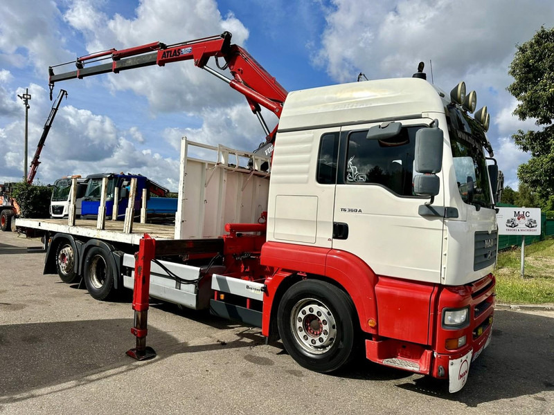 MAN TG 360 A 6x2 + CRANE ATLAS 100.1 A3 - PLATFORM 5m80 - E3 - LIFT-AXLE - FULL AIR SUSPENSION - ZF AS TRONIC - BE TRUCK - Crane truck: picture 1 MAN TG 360 A 6x2 + CRANE ATLAS 100.1 A3 - PLATFORM 5m80 - E3 - LIFT-AXLE - FULL AIR SUSPENSION - ZF AS TRONIC - BE TRUCK - Crane truck: picture 1