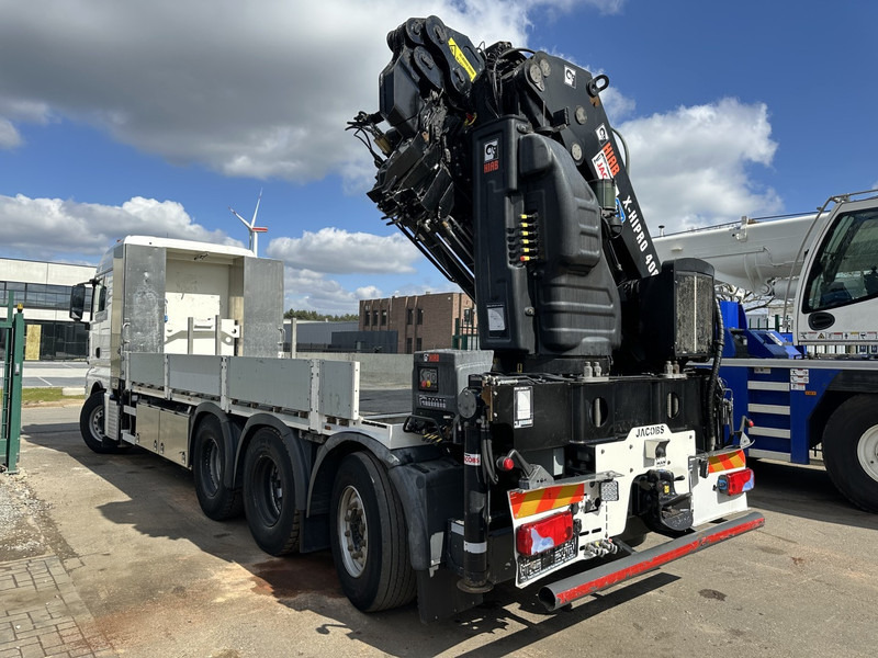 Crane truck MAN TGX 35.420 8x4-4 TRIDEM + CRANE (26m!) HIAB X-HIPRO 408 E-5 + JIB 100X-5 - PLATFORM 6m40 - *306.245km* - BE TRUCK: picture 8