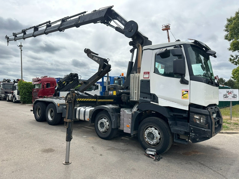 Renault C460 8x4 HOOKLIFT + CRANE HIAB 288 E-6 HIDUO - RADIO - 5/6 F - STEEL SPRING / HUB REDUCTION - Hook lift truck, Crane truck: picture 1 Renault C460 8x4 HOOKLIFT + CRANE HIAB 288 E-6 HIDUO - RADIO - 5/6 F - STEEL SPRING / HUB REDUCTION - Hook lift truck, Crane truck: picture 1
