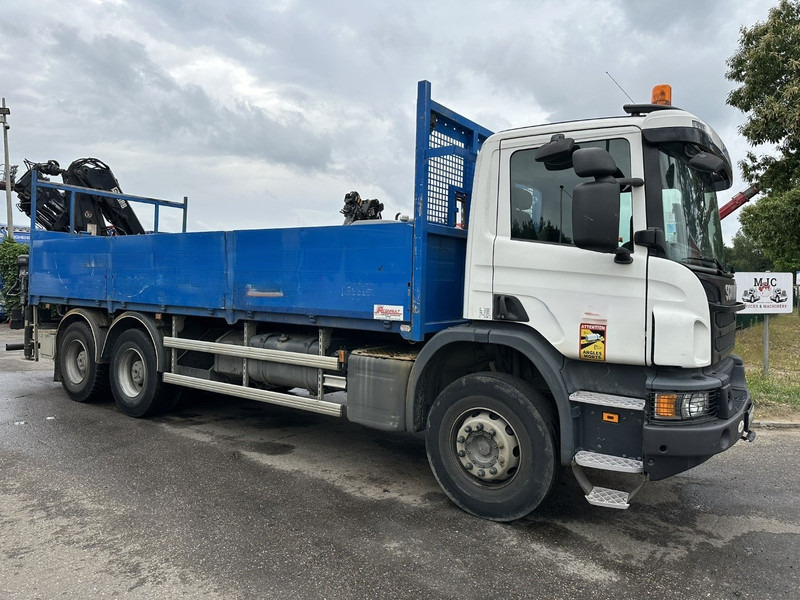 Scania P410 6x4 + CRANE HIAB 166 ES-4 - RETARDER - ROTATOR - PLATFORM 6m80 - BIG AXLES HUB REDUCTION - STEEL SPRING - Crane truck: picture 1 Scania P410 6x4 + CRANE HIAB 166 ES-4 - RETARDER - ROTATOR - PLATFORM 6m80 - BIG AXLES HUB REDUCTION - STEEL SPRING - Crane truck: picture 1