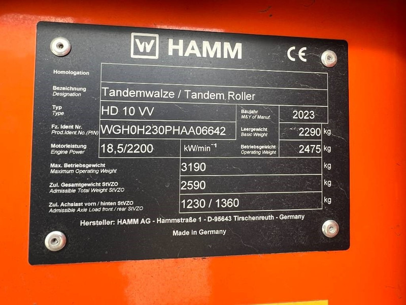 Leasing of Hamm HD10 VV - NEW Hamm HD10 VV - NEW: picture 11 Leasing of Hamm HD10 VV - NEW Hamm HD10 VV - NEW: picture 11