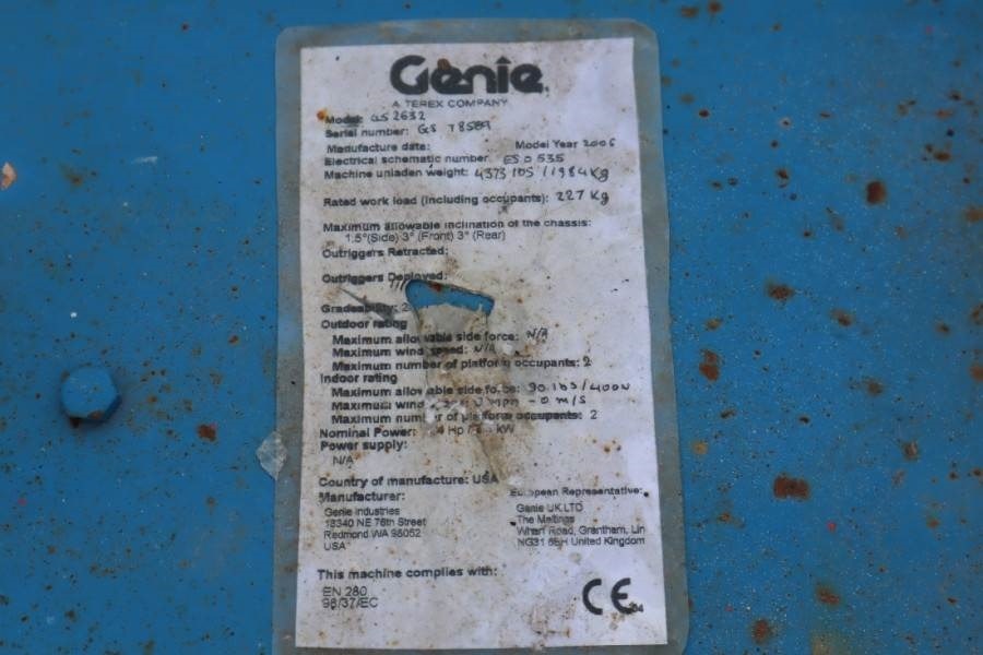 Scissor lift Genie GS2632 Electric, Working Height 10m, 227kg Capacit: picture 9
