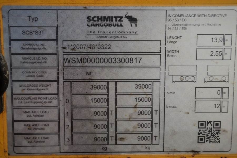 Schmitz CARG SCB3ST CoC Documents, TuV Loading Certificate - Curtainsider trailer: picture 4 Schmitz CARG SCB3ST CoC Documents, TuV Loading Certificate - Curtainsider trailer: picture 4