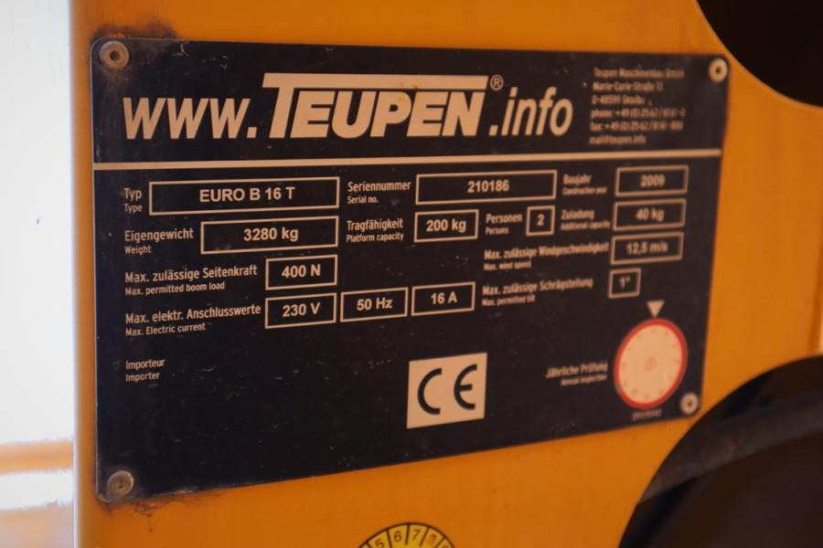 Teupen EURO B16T Driving Licence B/3, Diesel, 16m Working - Truck mounted aerial platform: picture 5 Teupen EURO B16T Driving Licence B/3, Diesel, 16m Working - Truck mounted aerial platform: picture 5