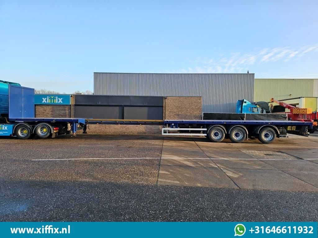 Dropside/ Flatbed semi-trailer Doll 3-ass. Vlakke uitschuifbare oplegger / Naloop gestuurd / 14091: picture 11