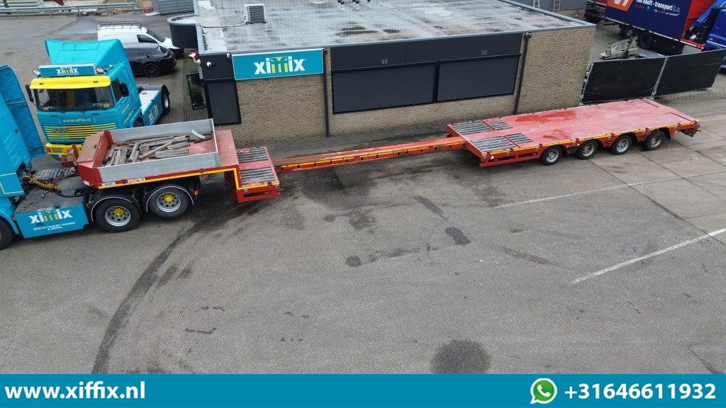 Low loader semi-trailer ES-GE 4-ass. Uitschuifbare semi dieplader / 80 cm. Hoog / 2x naloop gestuurd: picture 1