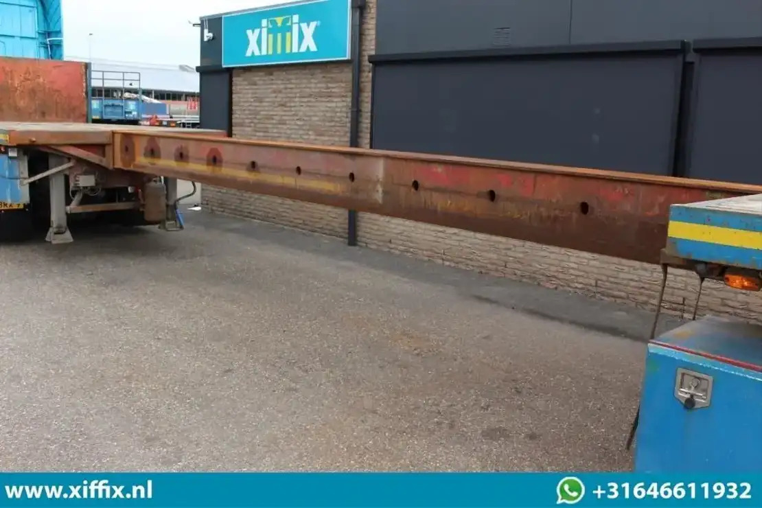 Floor 3-ass. Vlakke uitschuifbare oplegger / 2x gestuurd / 13907 - Dropside/ Flatbed semi-trailer: picture 4 Floor 3-ass. Vlakke uitschuifbare oplegger / 2x gestuurd / 13907 - Dropside/ Flatbed semi-trailer: picture 4
