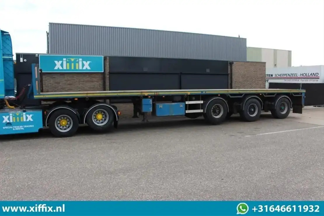 Floor 3-ass. Vlakke uitschuifbare oplegger / 2x gestuurd / 13907 - Dropside/ Flatbed semi-trailer: picture 5 Floor 3-ass. Vlakke uitschuifbare oplegger / 2x gestuurd / 13907 - Dropside/ Flatbed semi-trailer: picture 5