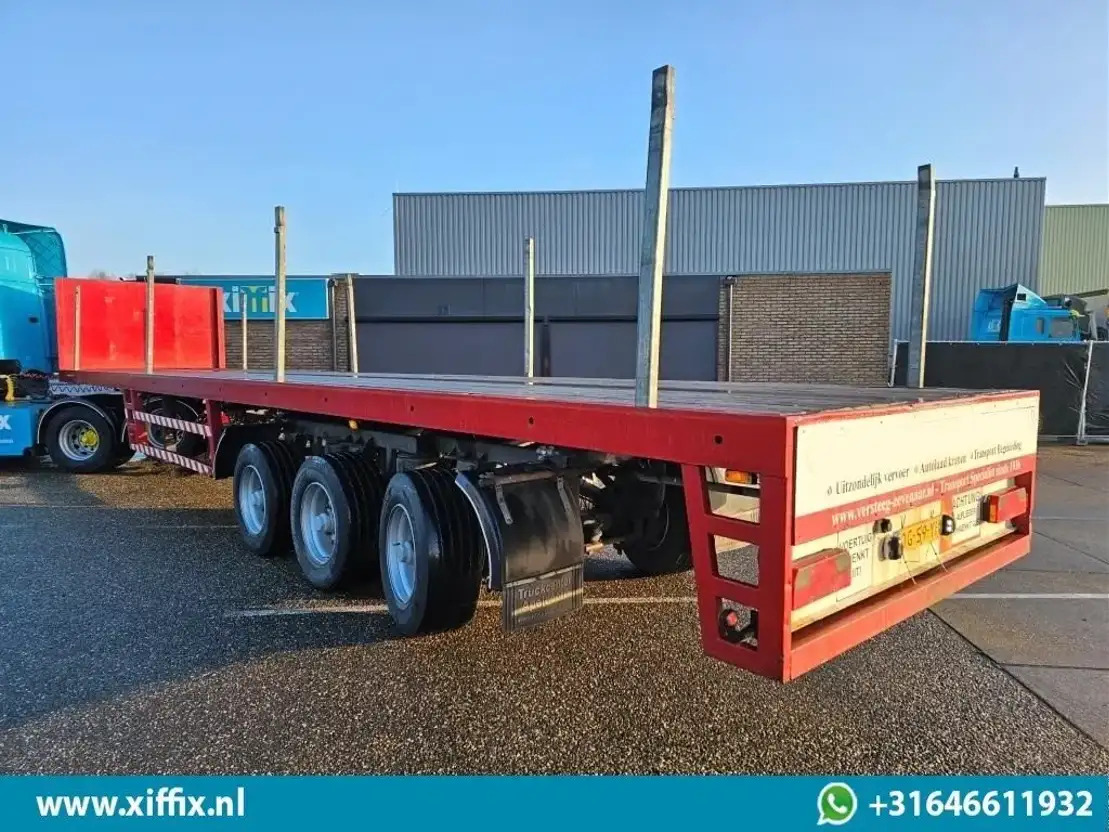 Lintrailers 3-ass. Vlakke uitschuifbare oplegger / Naloop gestuurd - Dropside/ Flatbed semi-trailer: picture 4 Lintrailers 3-ass. Vlakke uitschuifbare oplegger / Naloop gestuurd - Dropside/ Flatbed semi-trailer: picture 4