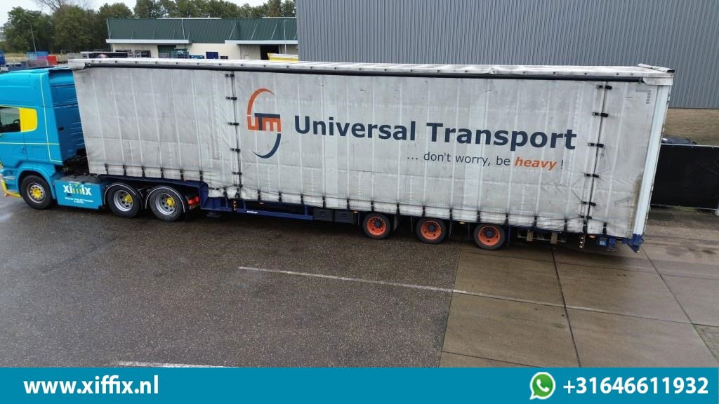 Meusburger 3-ass. Mega Semi dieplader met huifopbouw - Low loader semi-trailer: picture 2 Meusburger 3-ass. Mega Semi dieplader met huifopbouw - Low loader semi-trailer: picture 2