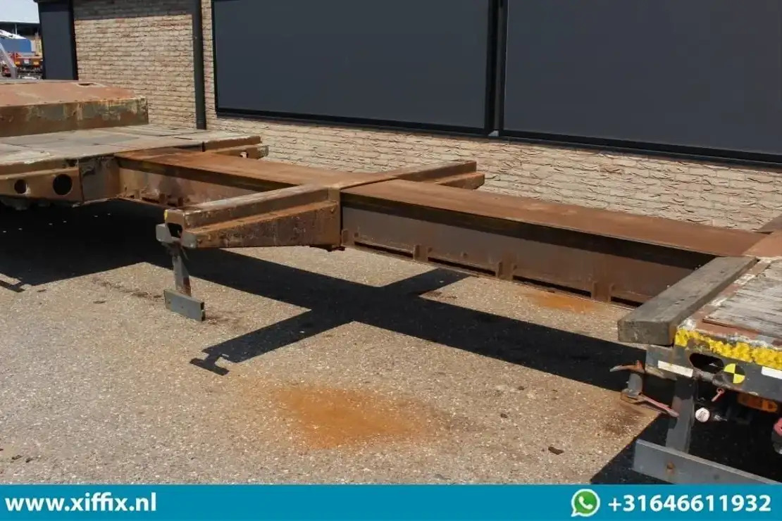 Meusburger 3-ass. Uitschuifbare semi dieplader met Alu. kleppen / Naloop gestuur - Low loader semi-trailer: picture 5 Meusburger 3-ass. Uitschuifbare semi dieplader met Alu. kleppen / Naloop gestuur - Low loader semi-trailer: picture 5
