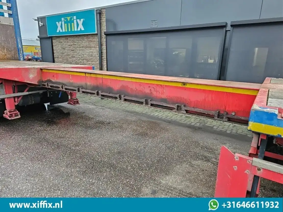 Meusburger 3-ass. Vlakke uitschuifbare oplegger / Naloop gestuurd / 14139 - Dropside/ Flatbed semi-trailer: picture 5 Meusburger 3-ass. Vlakke uitschuifbare oplegger / Naloop gestuurd / 14139 - Dropside/ Flatbed semi-trailer: picture 5