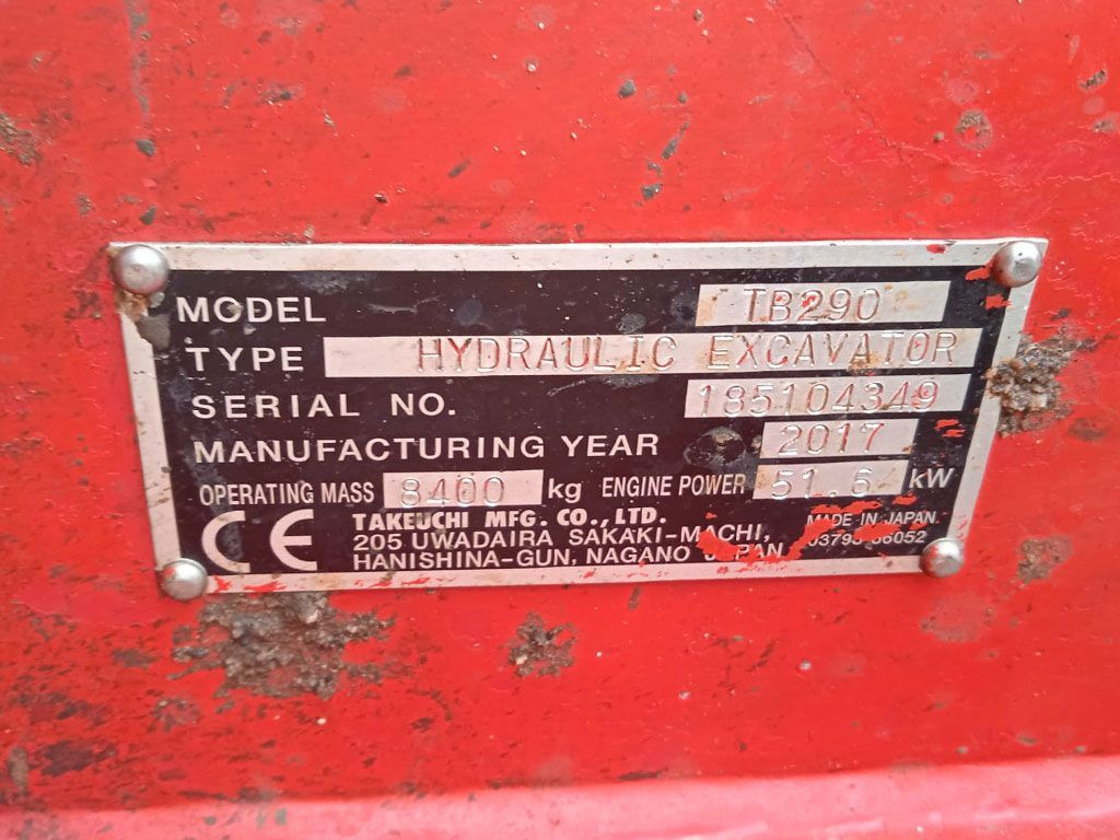 Leasing of TAKEUCHI TB290 TAKEUCHI TB290: picture 13 Leasing of TAKEUCHI TB290 TAKEUCHI TB290: picture 13