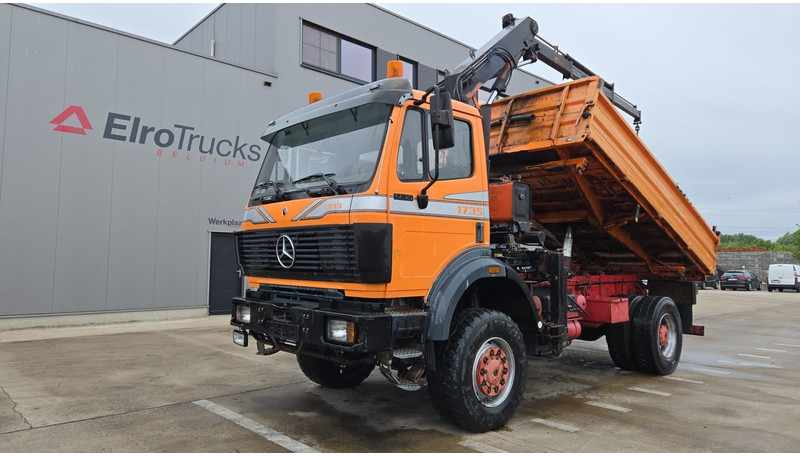 Mercedes-Benz SK 1735 (V8 2X TURBO / 4X4 / PARFAIT ETAT !!!! / GRUE / LAMES / GRAND PONT / TOP CONDITION !!!) - Tipper, Crane truck: picture 1 Mercedes-Benz SK 1735 (V8 2X TURBO / 4X4 / PARFAIT ETAT !!!! / GRUE / LAMES / GRAND PONT / TOP CONDITION !!!) - Tipper, Crane truck: picture 1