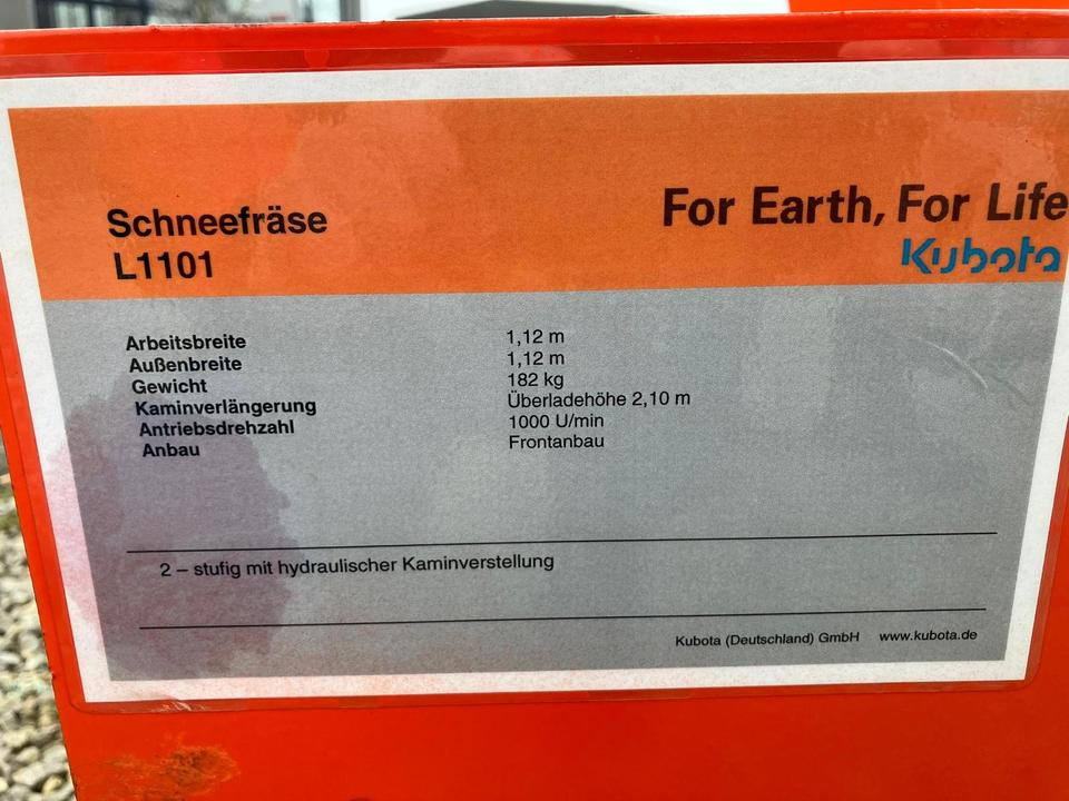Kubota Kova Anbau-Schneefräse L1101 WA für Kleintraktor 1,12m - Snow blower: picture 3 Kubota Kova Anbau-Schneefräse L1101 WA für Kleintraktor 1,12m - Snow blower: picture 3