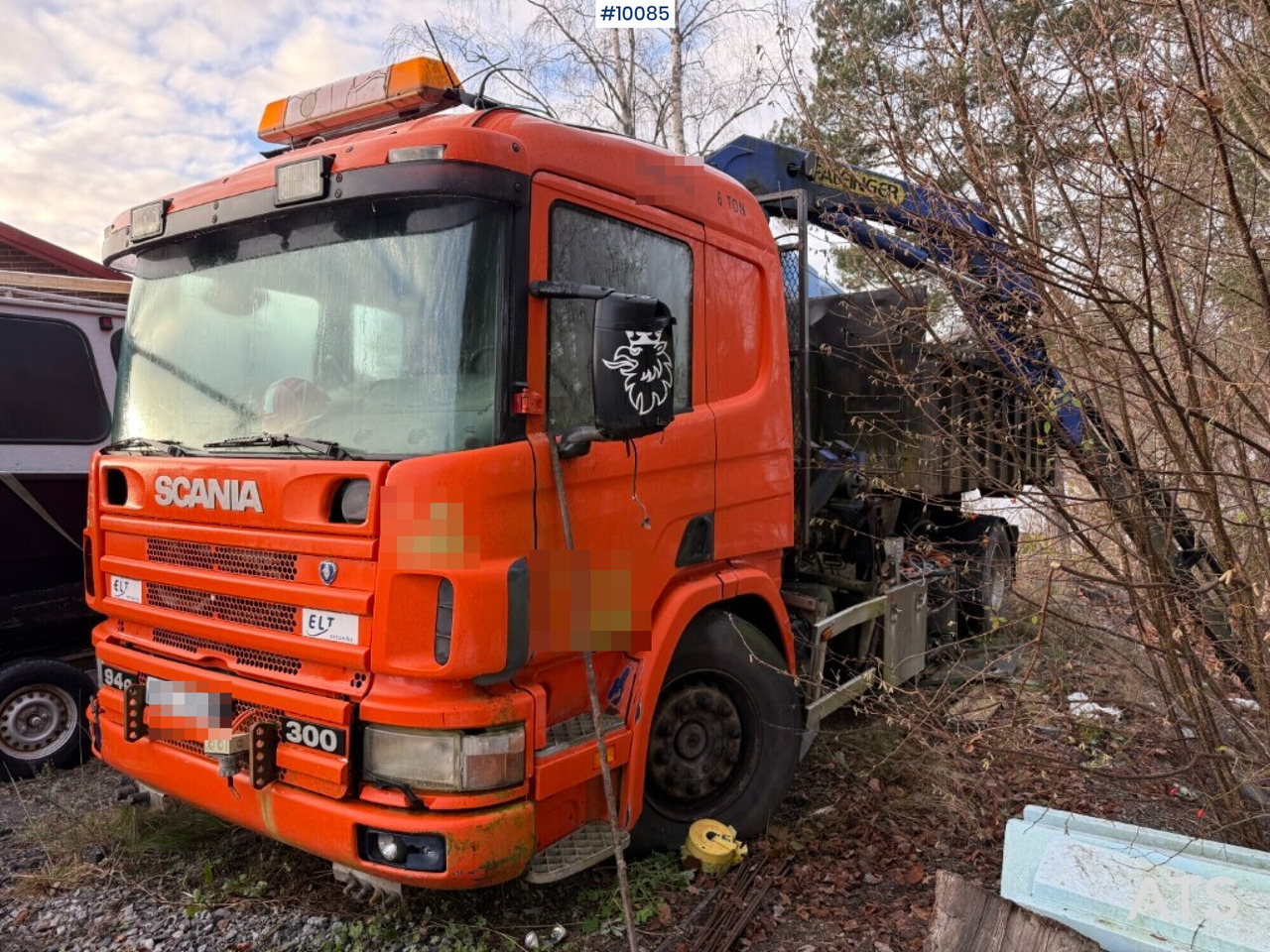 Scania P94G 300 Crane truck with flatbed Rep. object - Hook lift truck, Crane truck: picture 3 Scania P94G 300 Crane truck with flatbed Rep. object - Hook lift truck, Crane truck: picture 3