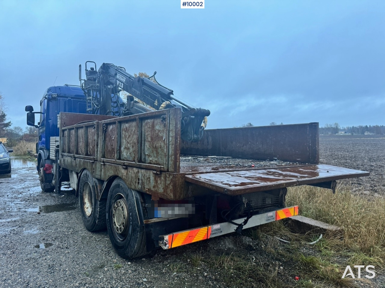 Scania R124 6x2 Flatbed truck with timber crane - Dropside/ Flatbed truck, Crane truck: picture 5 Scania R124 6x2 Flatbed truck with timber crane - Dropside/ Flatbed truck, Crane truck: picture 5