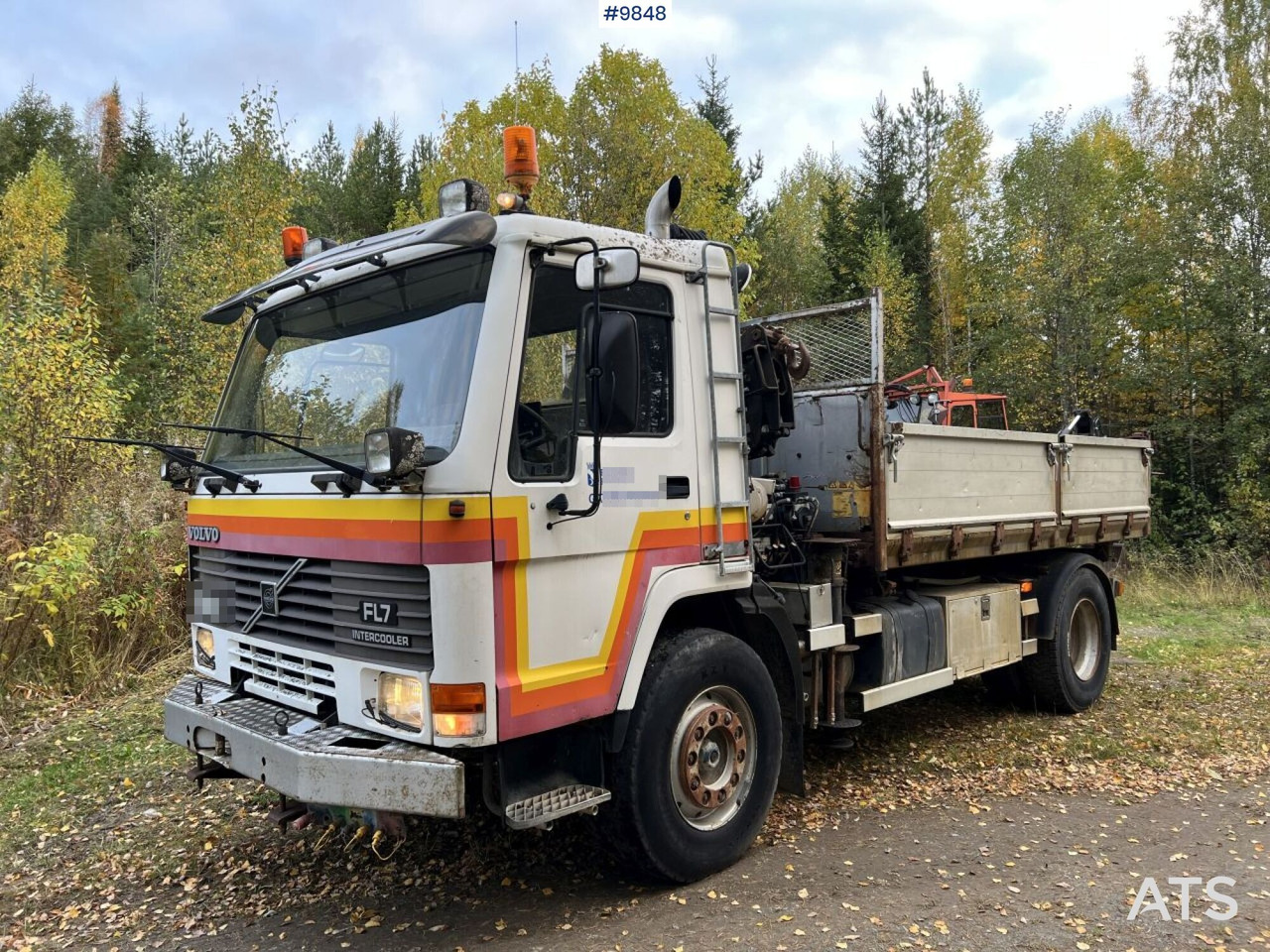 VOLVO FL7 4X2 Crane truck/Dump truck with Hiab071 crane - Tipper: picture 1 VOLVO FL7 4X2 Crane truck/Dump truck with Hiab071 crane - Tipper: picture 1