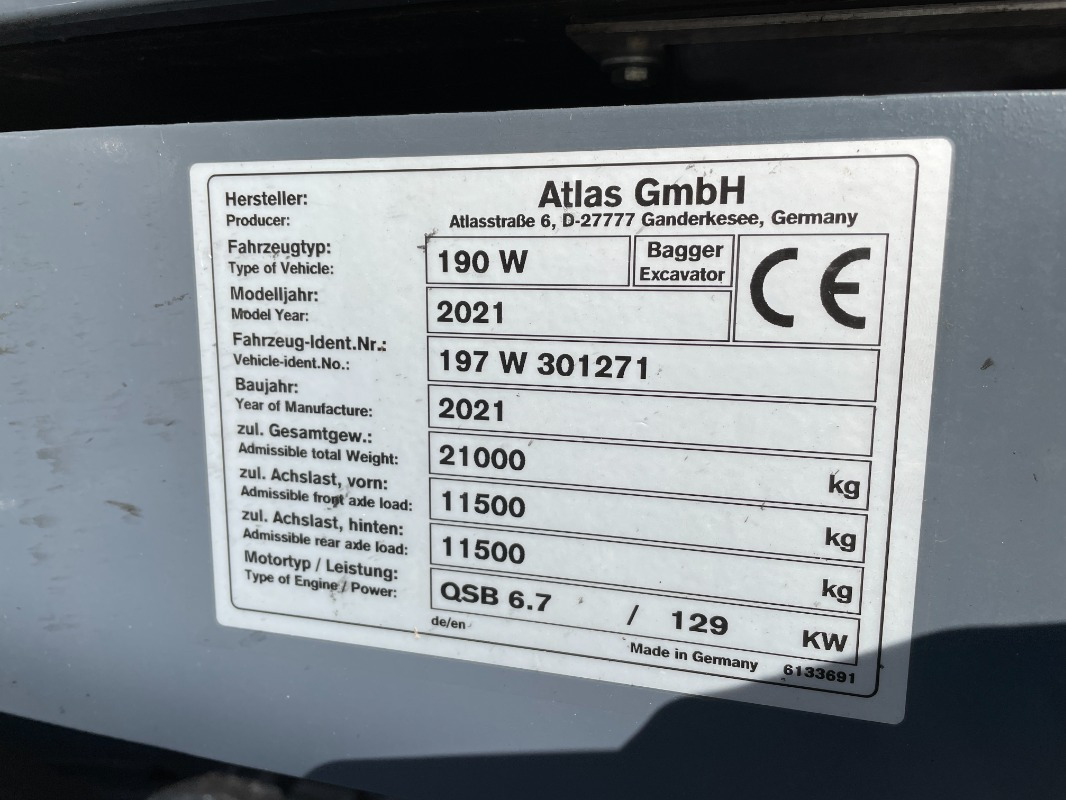 Atlas 190W - Excavator: picture 2 Atlas 190W - Excavator: picture 2