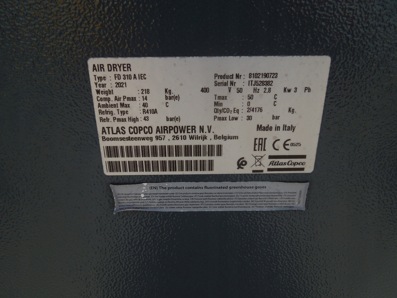 ATLAS COPCO FD310 - Air compressor: picture 2 ATLAS COPCO FD310 - Air compressor: picture 2