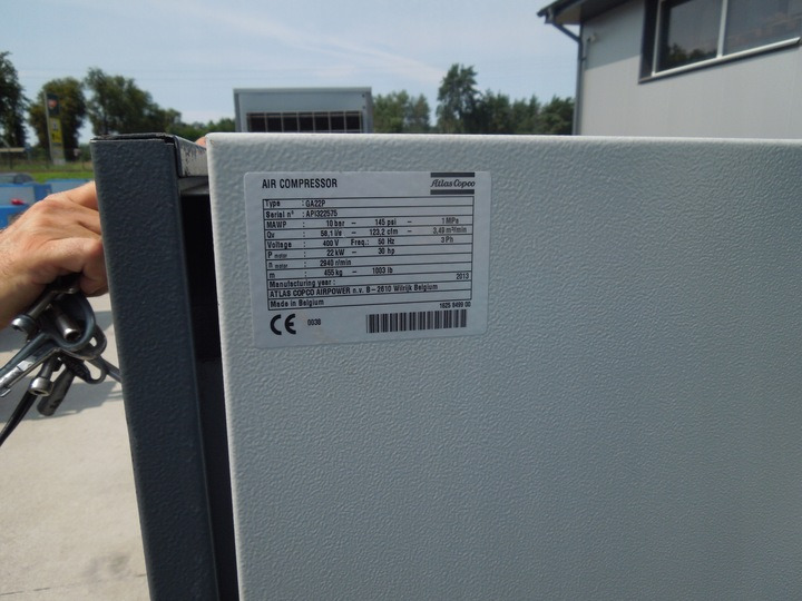 ATLAS COPCO GA22P - Air compressor: picture 3 ATLAS COPCO GA22P - Air compressor: picture 3