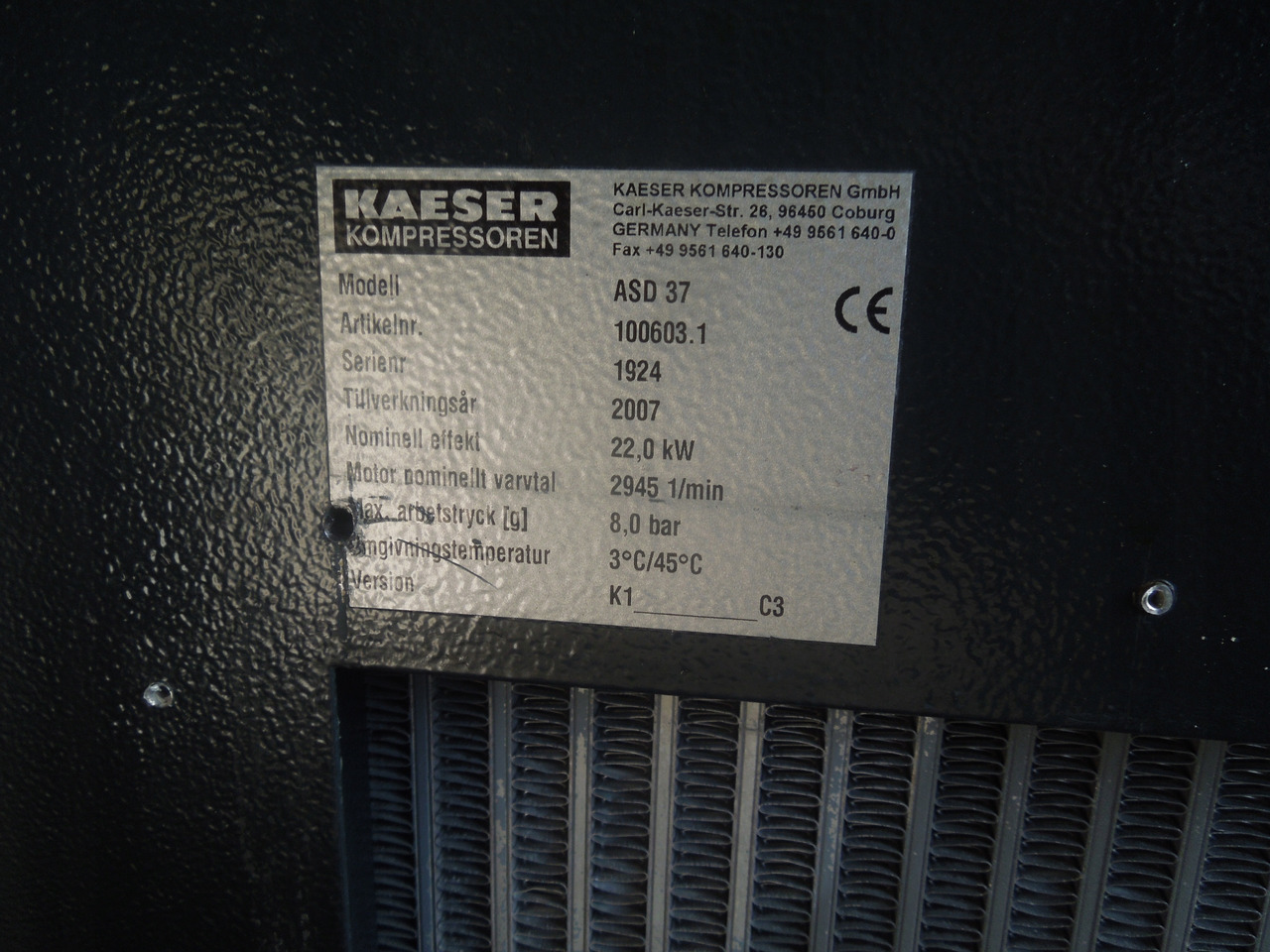 KAESER ASD37 - Air compressor: picture 3 KAESER ASD37 - Air compressor: picture 3