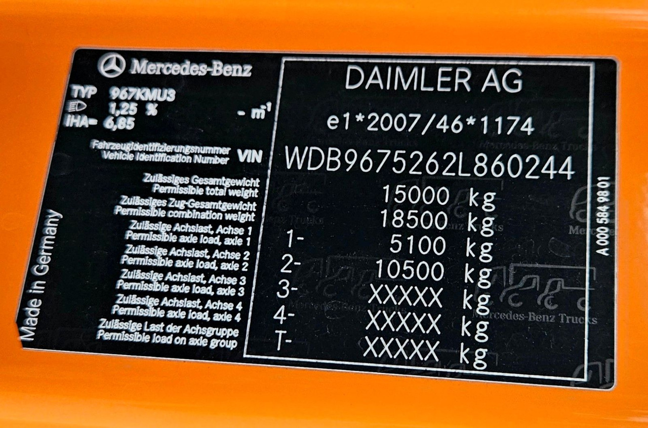 Road sweeper Mercedes-Benz Atego 1324 Euro6 FAUN Viajet 6 Aufbaumotor: picture 25 Road sweeper Mercedes-Benz Atego 1324 Euro6 FAUN Viajet 6 Aufbaumotor: picture 25