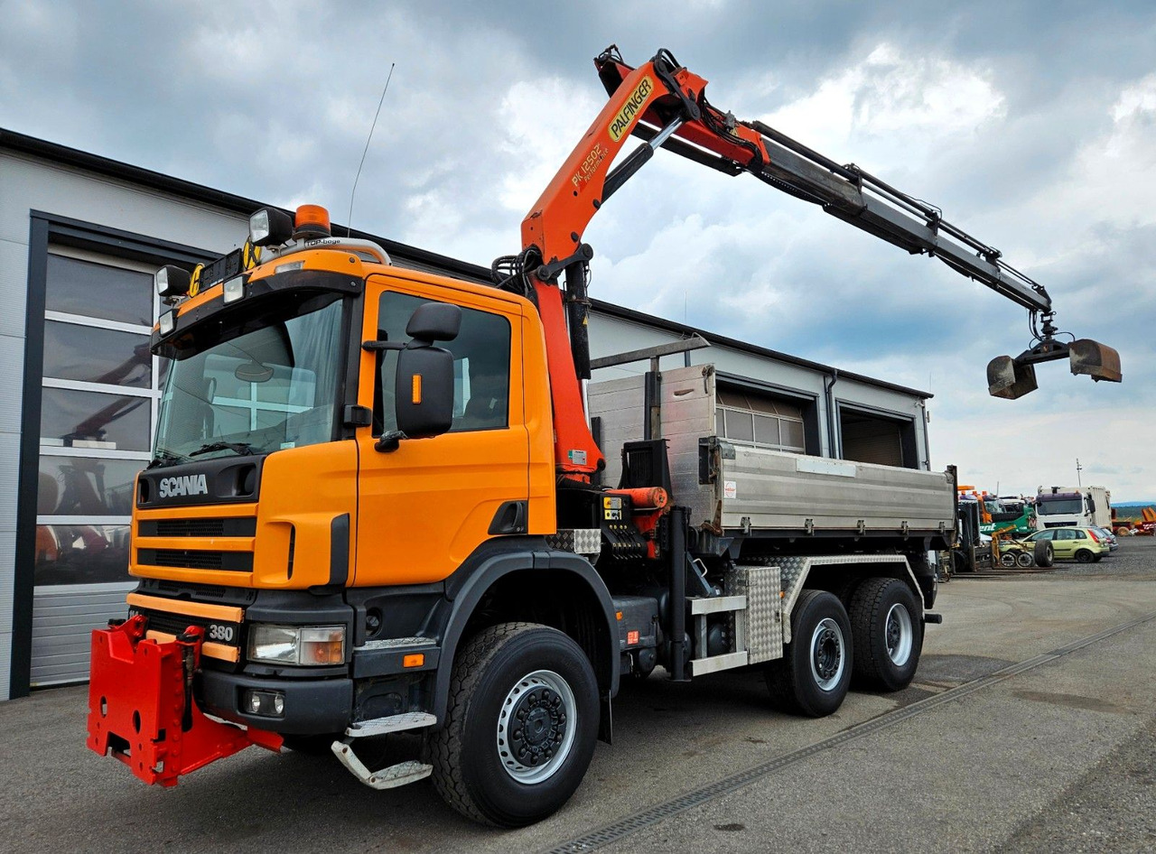Scania P114 380 6x4-4 Palfinger PK12502 Kran Funk - Tipper, Crane truck: picture 1 Scania P114 380 6x4-4 Palfinger PK12502 Kran Funk - Tipper, Crane truck: picture 1