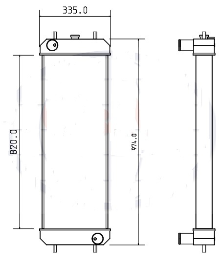HITACHI HITACHI ZX160-LC3 ZX180-LC3 4642152 - Radiator for Excavator: picture 3 HITACHI HITACHI ZX160-LC3 ZX180-LC3 4642152 - Radiator for Excavator: picture 3