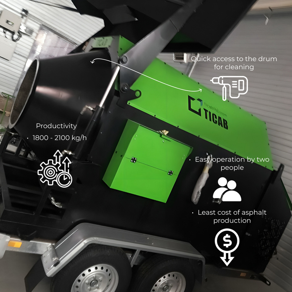 TICAB New Mini-asphalt plant, Asphalt Recycler, Manufacturer, 2.0 t per hour - Asphalt plant: picture 4 TICAB New Mini-asphalt plant, Asphalt Recycler, Manufacturer, 2.0 t per hour - Asphalt plant: picture 4