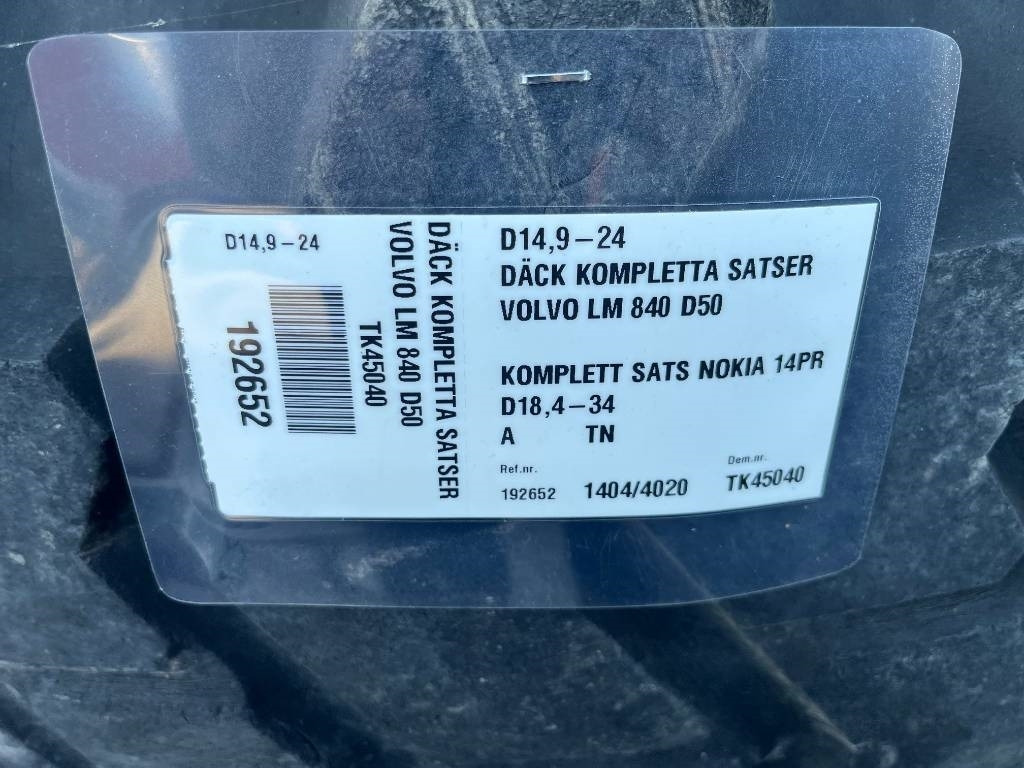 Nokian 18,4-34 14,9-24 till Volvo Bm 840 841 - Tire for Construction machinery: picture 2 Nokian 18,4-34 14,9-24 till Volvo Bm 840 841 - Tire for Construction machinery: picture 2