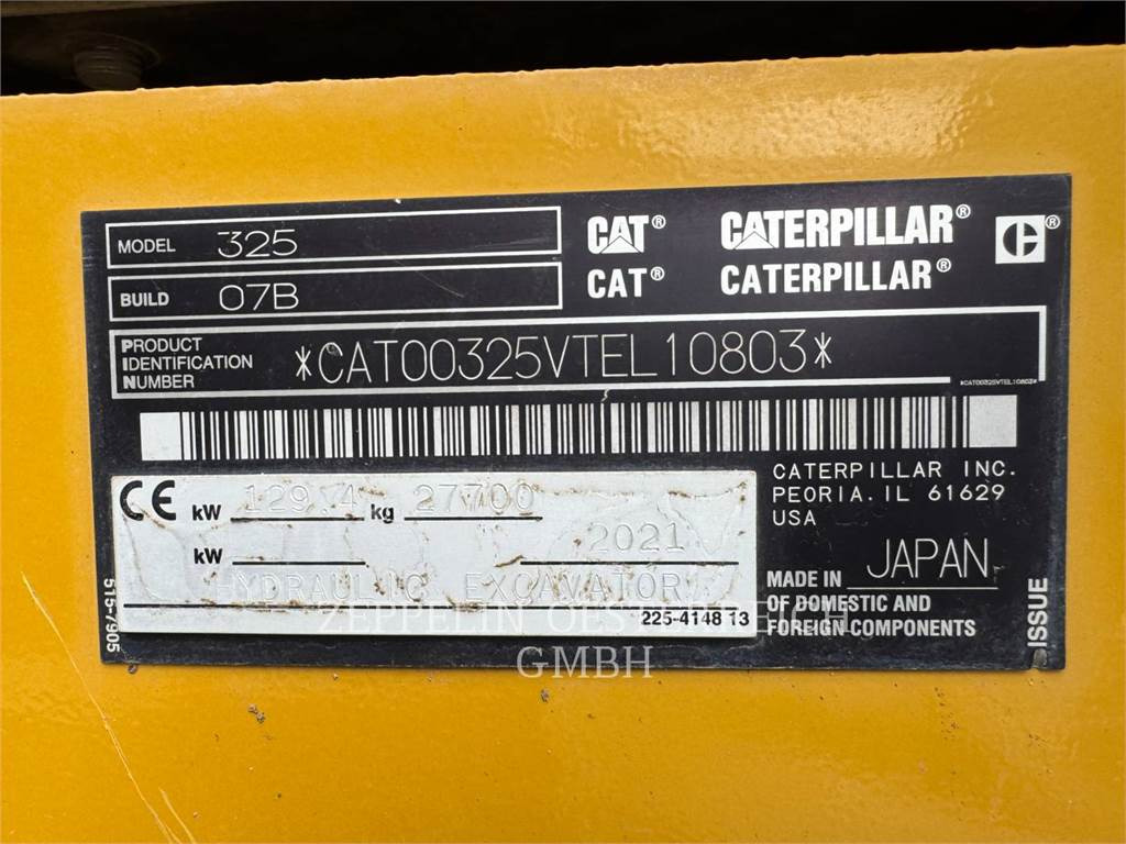 Crawler excavator CAT 325-07: picture 6