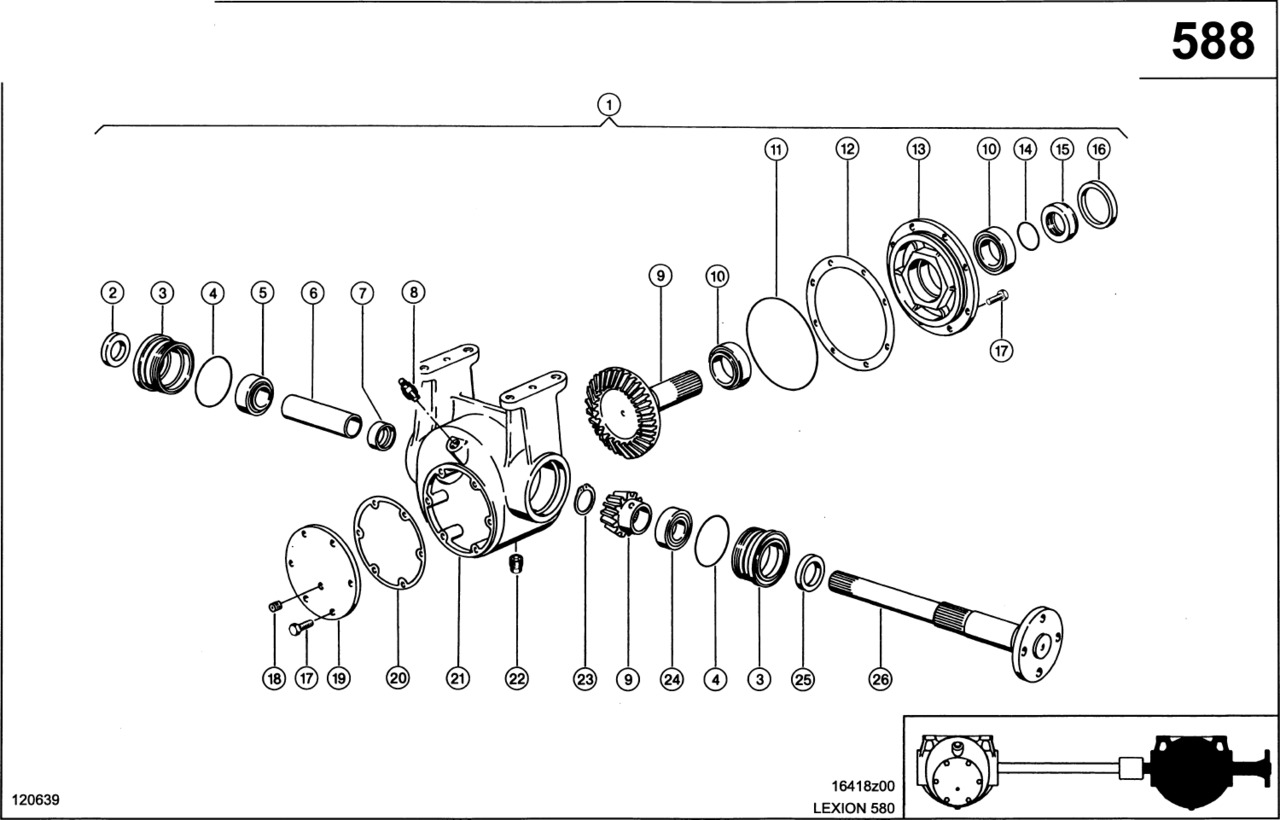 Claas Lexion 580 ŚRUBA USTAWIANIA 0006696071 (Przekładnia prawa, napęd rotora) - Transmission for Combine harvester: picture 1 Claas Lexion 580 ŚRUBA USTAWIANIA 0006696071 (Przekładnia prawa, napęd rotora) - Transmission for Combine harvester: picture 1